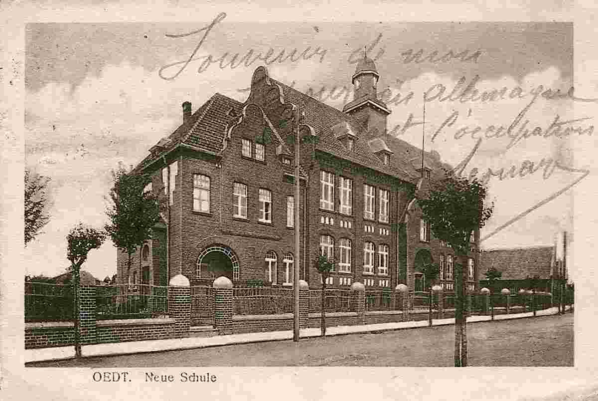 Grefrath. Oedt - Neue Schule, 1919