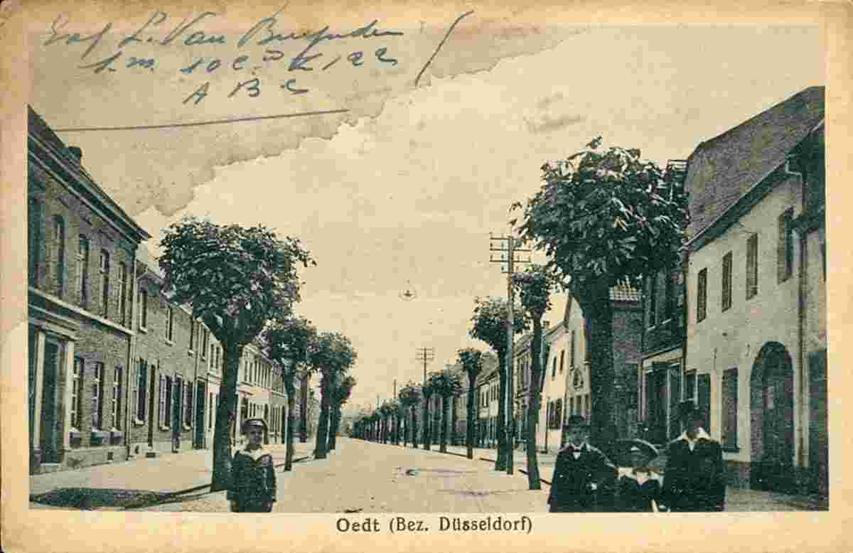 Grefrath. Oedt - Straßenpartie, 1918