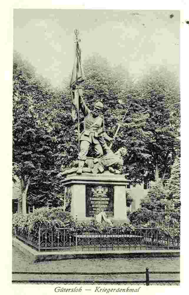 Gütersloh. Kriegerdenkmal, 1918