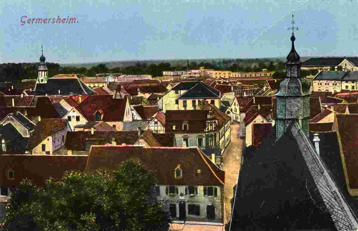 Germersheim. Panorama der Stadt