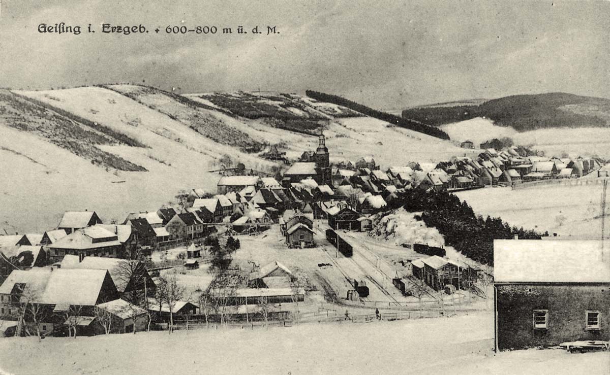 Geising. Ansicht von Nordwesten im Winter