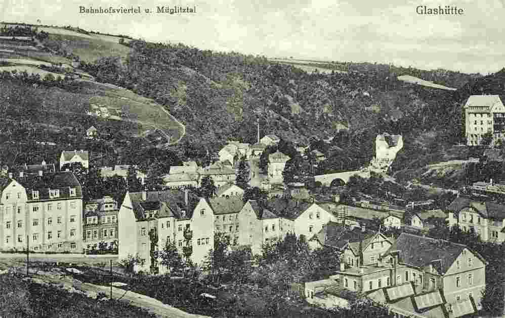 Glashütte. Bahnhofsviertel und Müglitztal, 1923