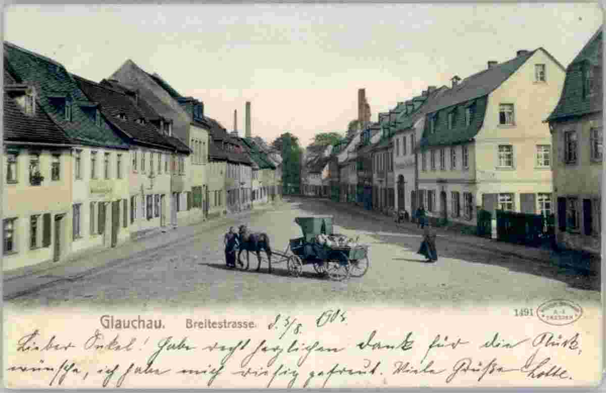 Glauchau. Breite Straße, 1904