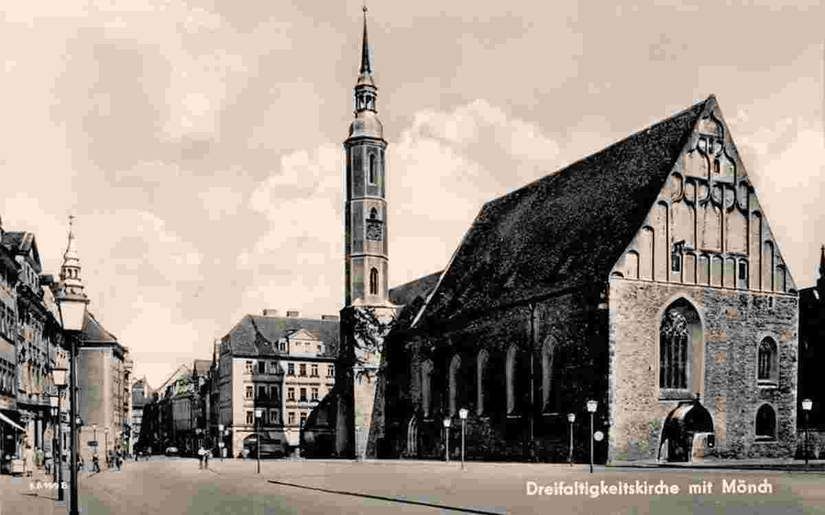 Görlitz. Dreifaltigkeitskirche mit Mönch