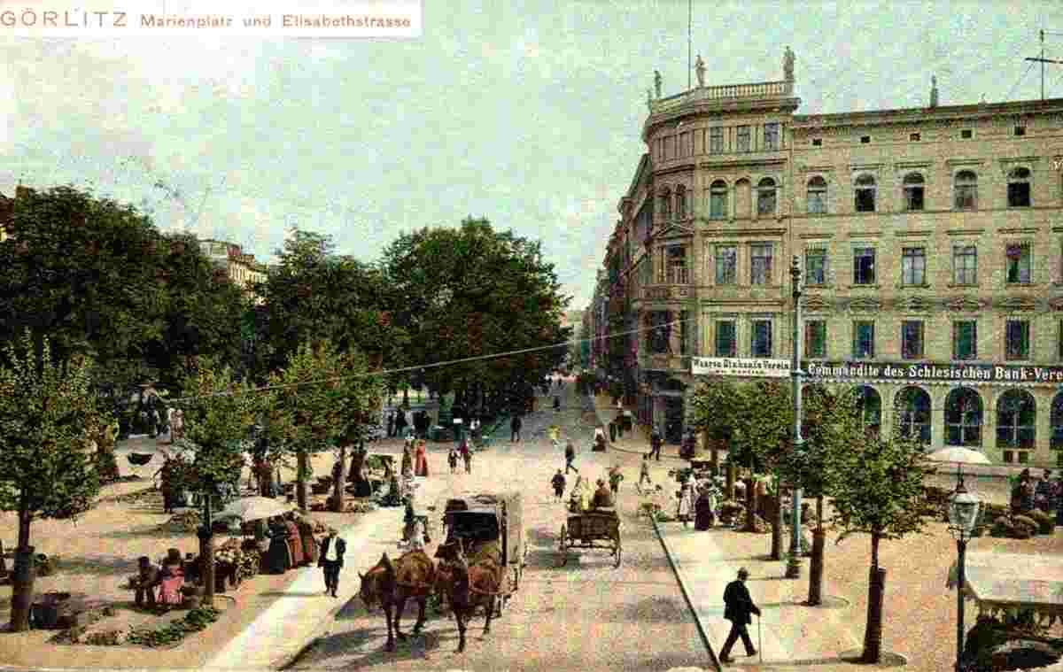 Görlitz. Marienplatz und Elisabethstraße, 1905