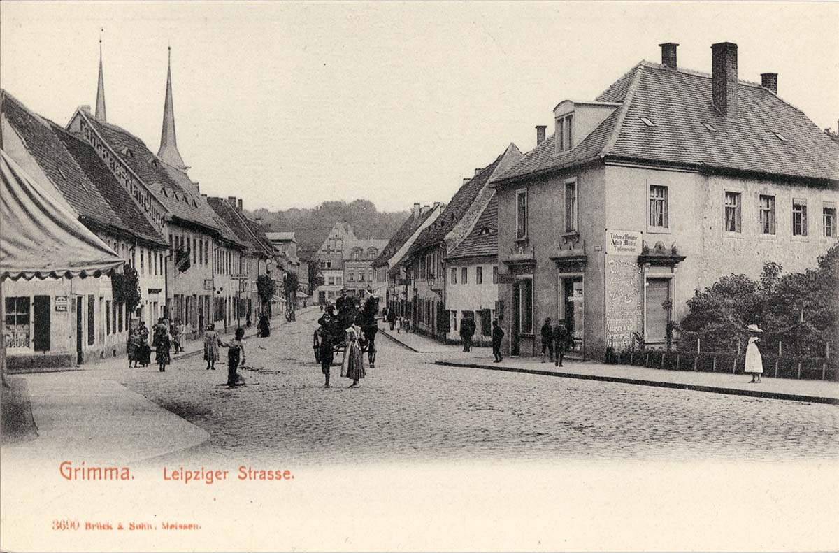 Grimma. Leipziger Straße, 1903