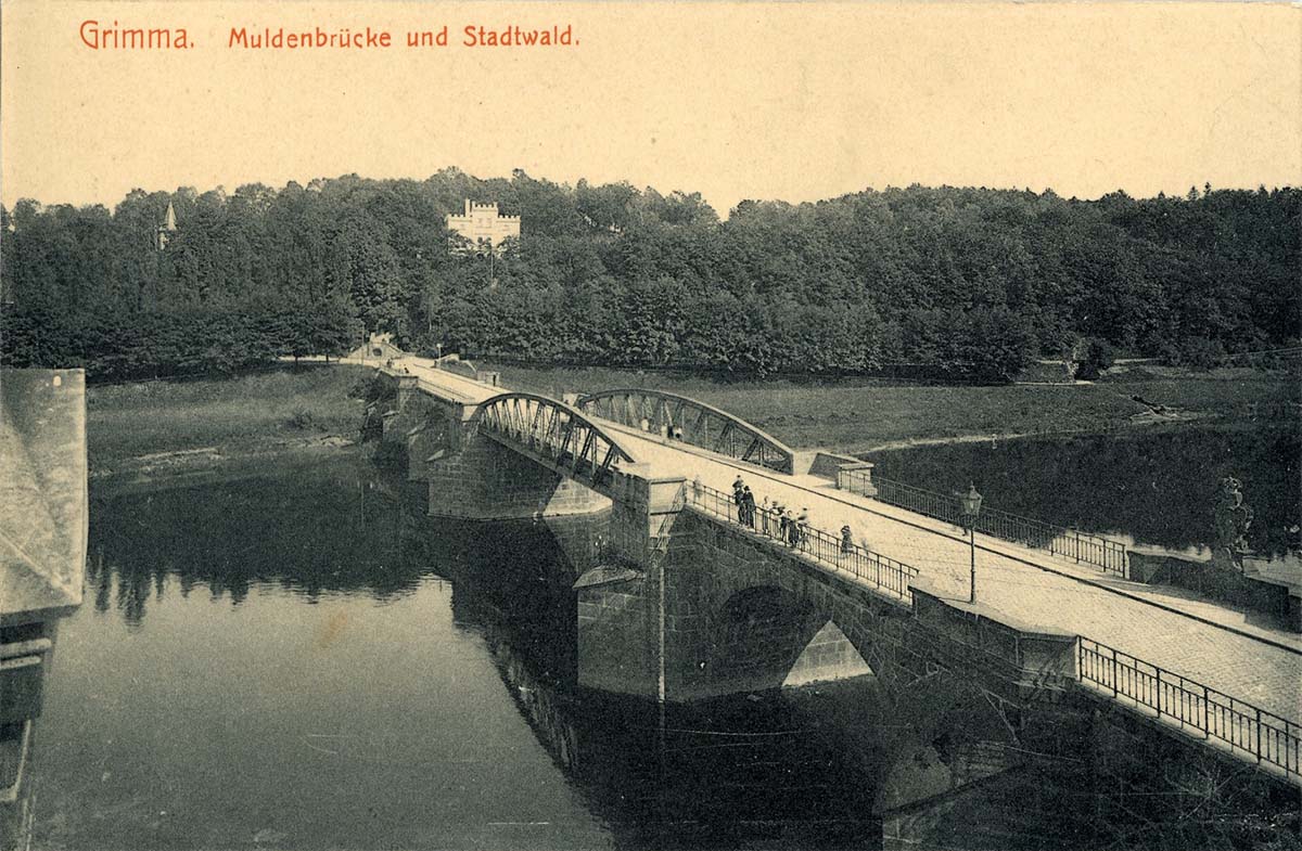Grimma. Muldenbrücke und Stadtwald, 1903