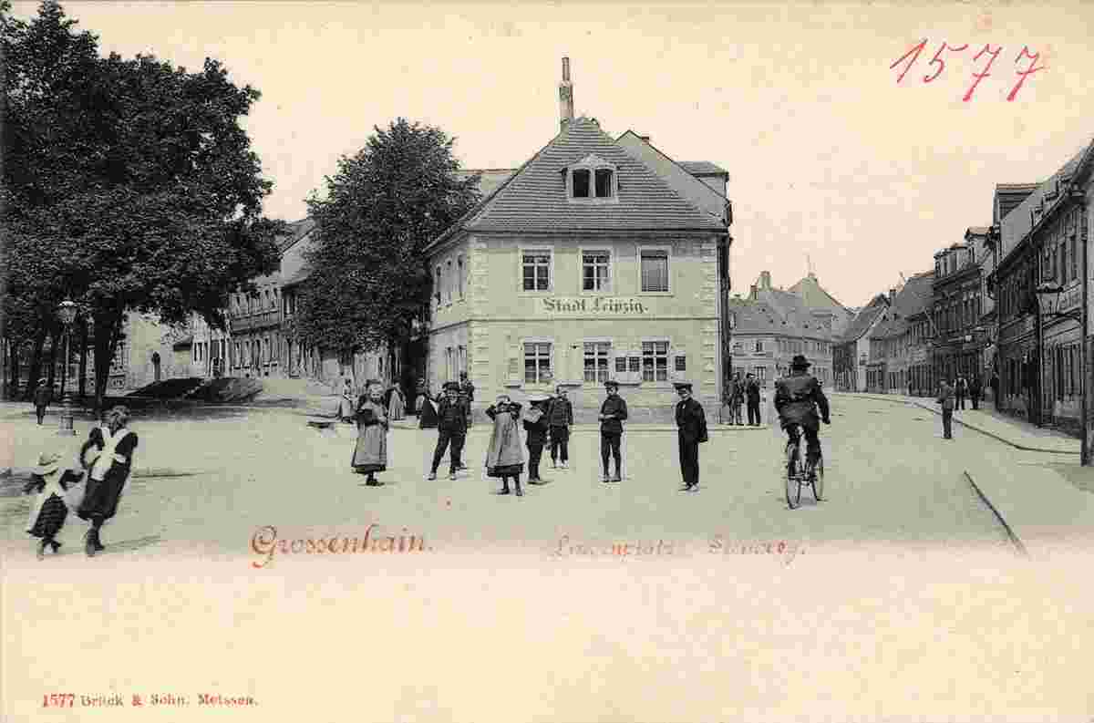 Großenhain. Lindenplatz, Steinweg, 1901