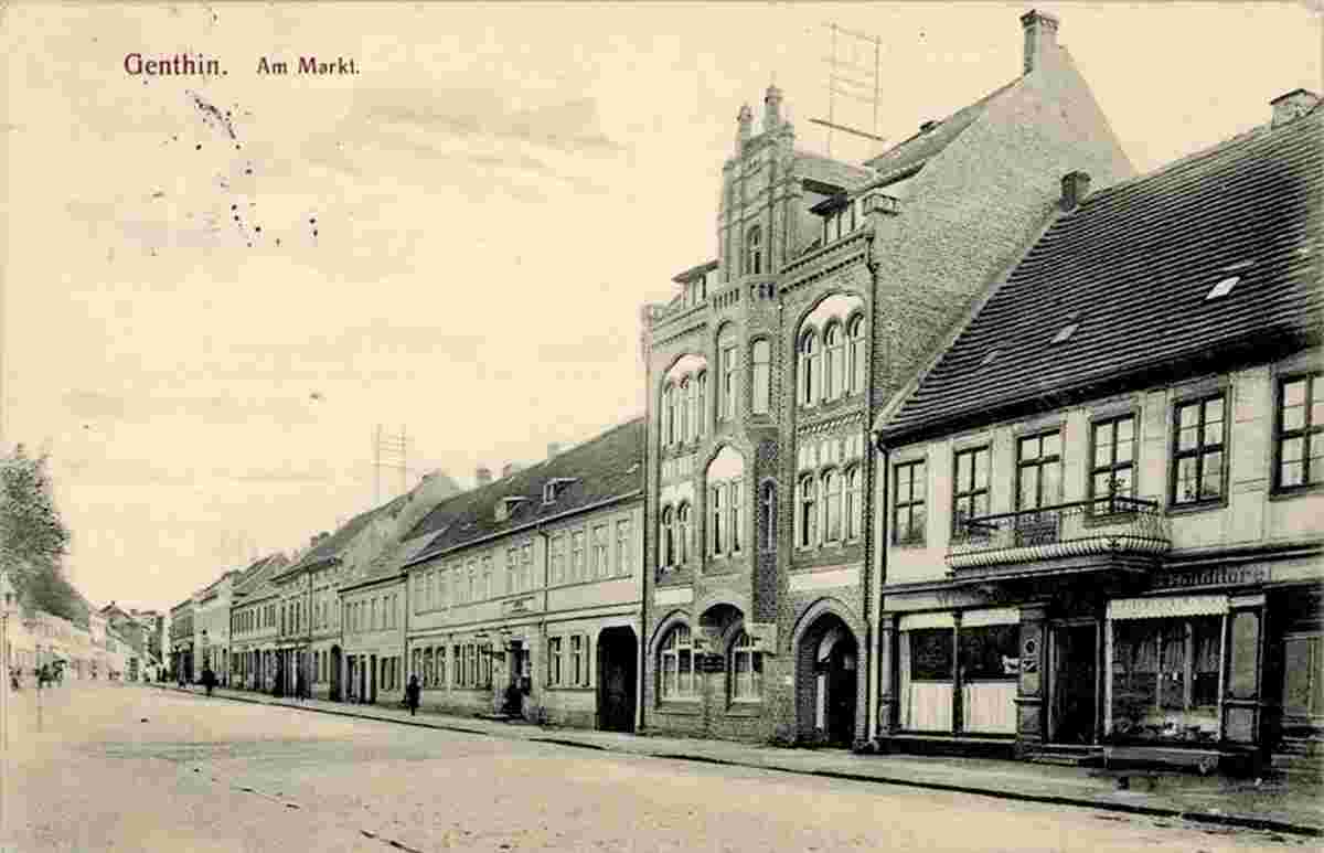 Genthin. Am Markt, Cafe, 1914