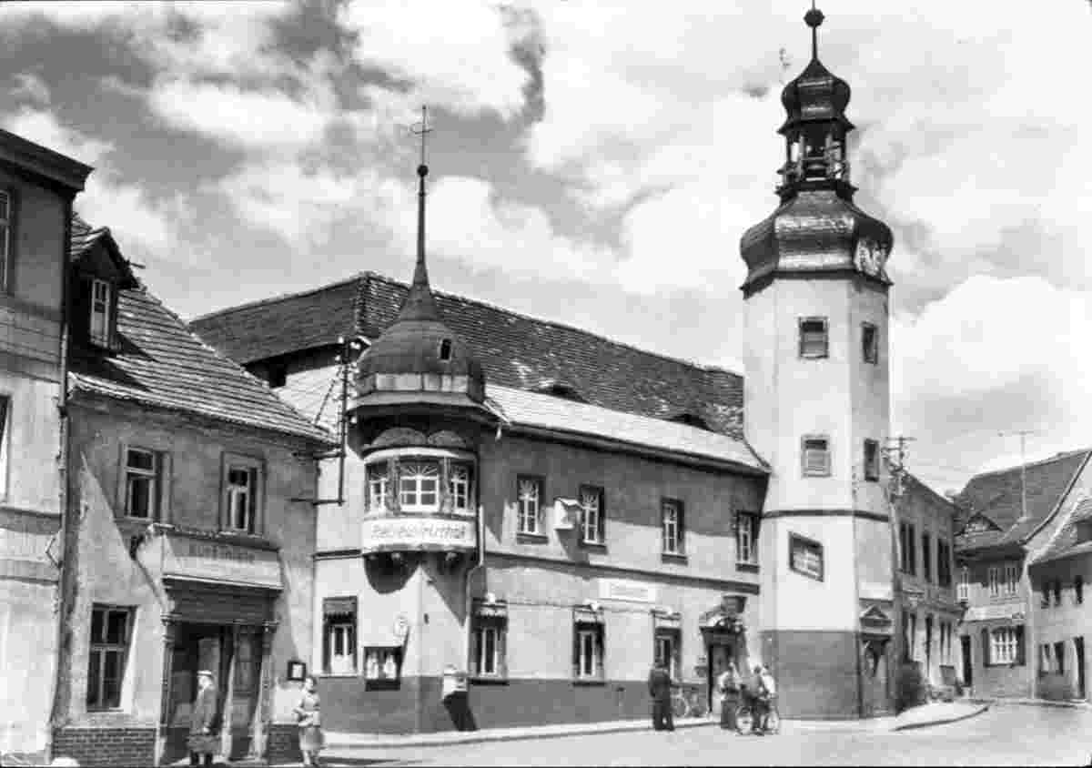 Gerbstedt. Marktplatz mit Rathaus, 1967