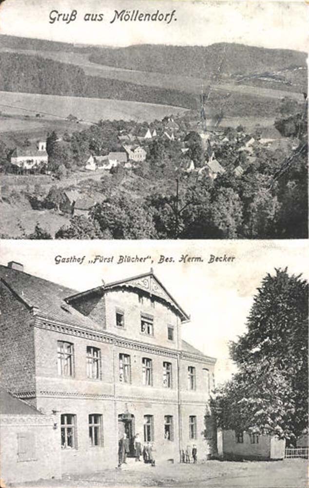 Goldbeck (Altmark). Möllendorf - Gasthof 'Fürst Blücher', Besitzer Hermann Becker