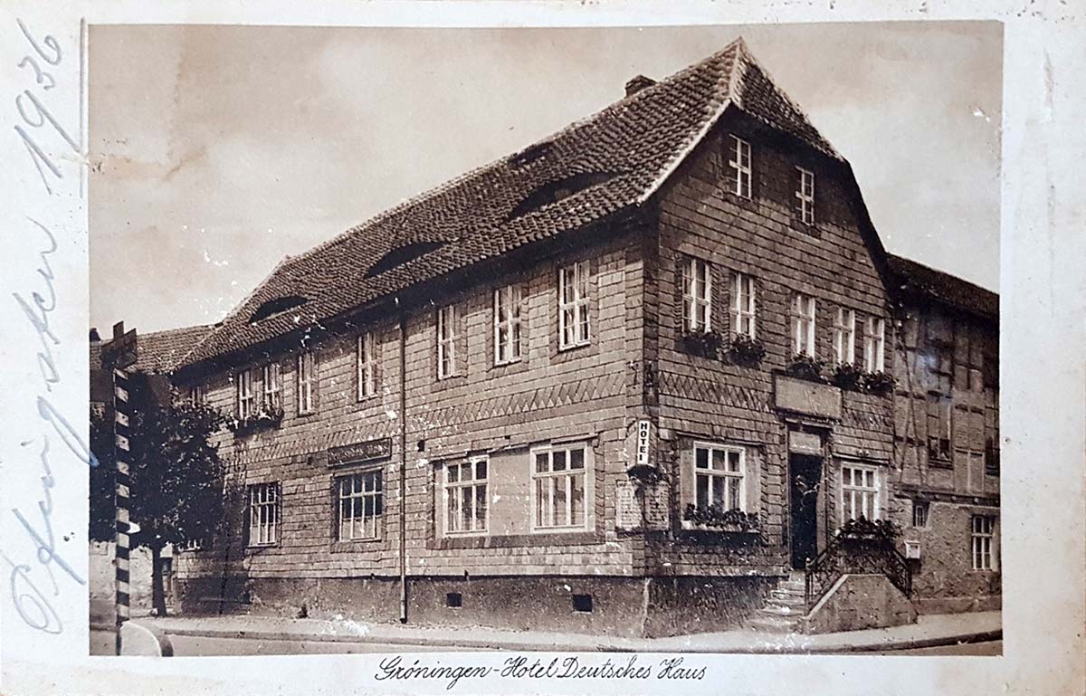 Gröningen. Gasthof zum deutschen Hause, 1937