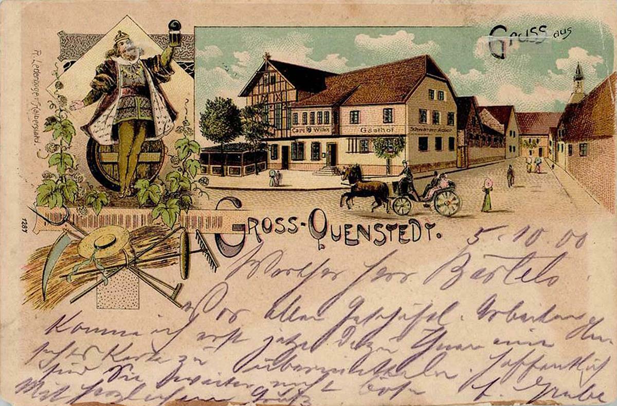 Groß Quenstedt. Gasthaus 'Schwarzer Adler', 1900