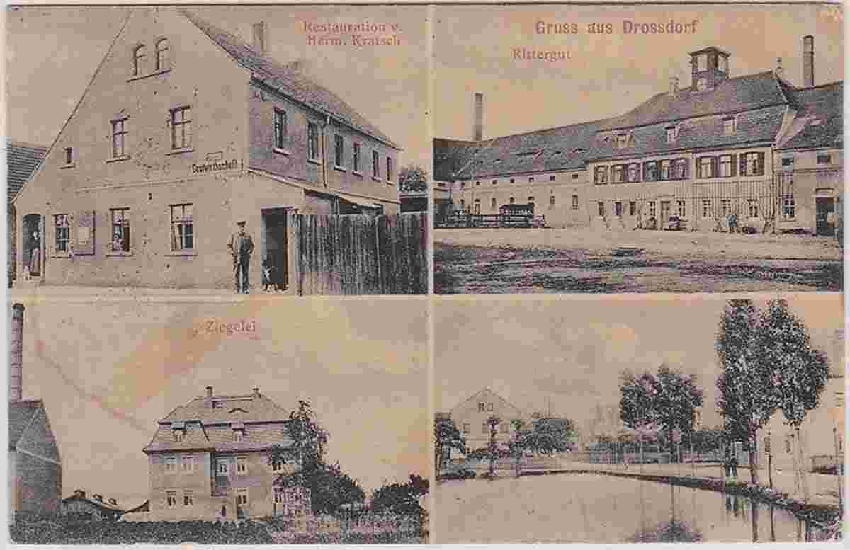 Gutenborn. Drossdorf - Restauration von H. Kratzsch, Ziegelei und Rittergut