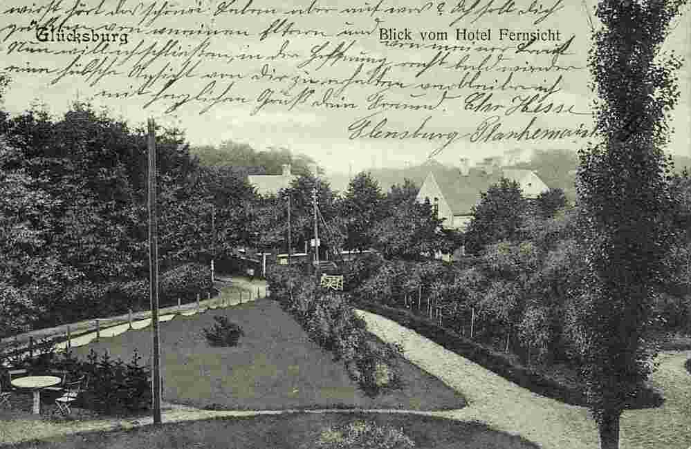 Glücksburg. Blick vom Hotel Fernsicht, 1909