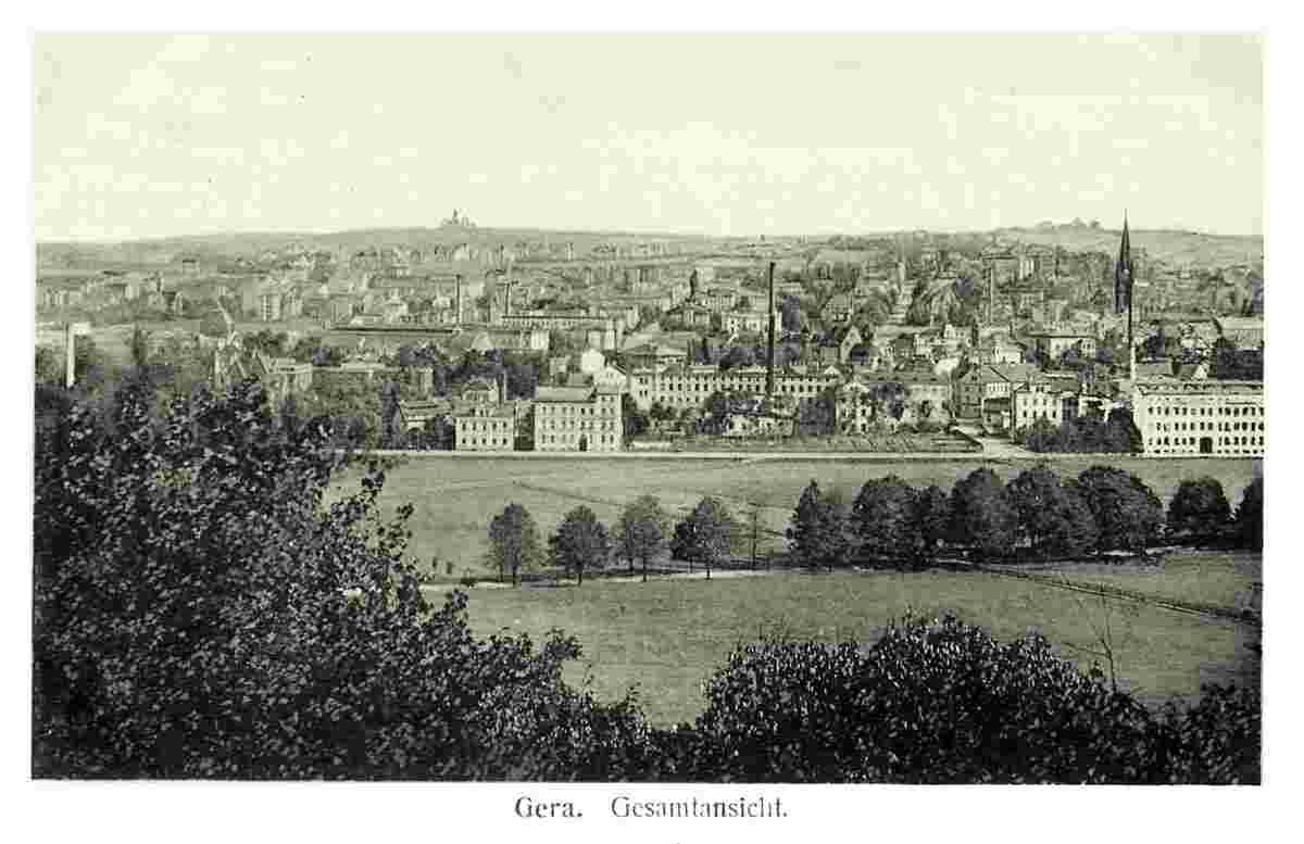 Gera. Panorama der Stadt, 1905