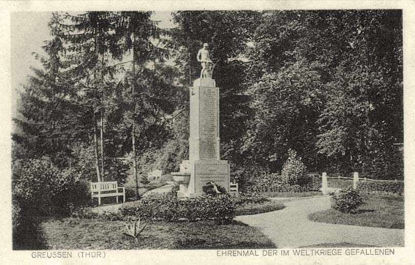 Greußen. Kriegerdenkmal, 1927