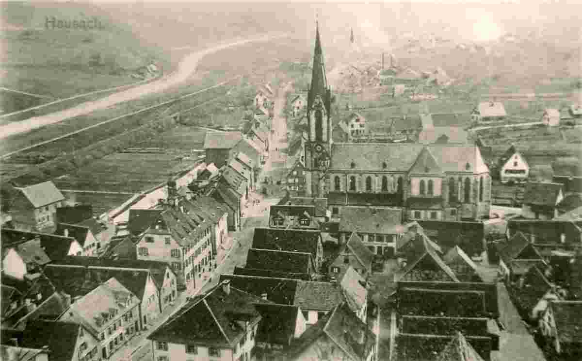 Hausach. Panorama der Stadt