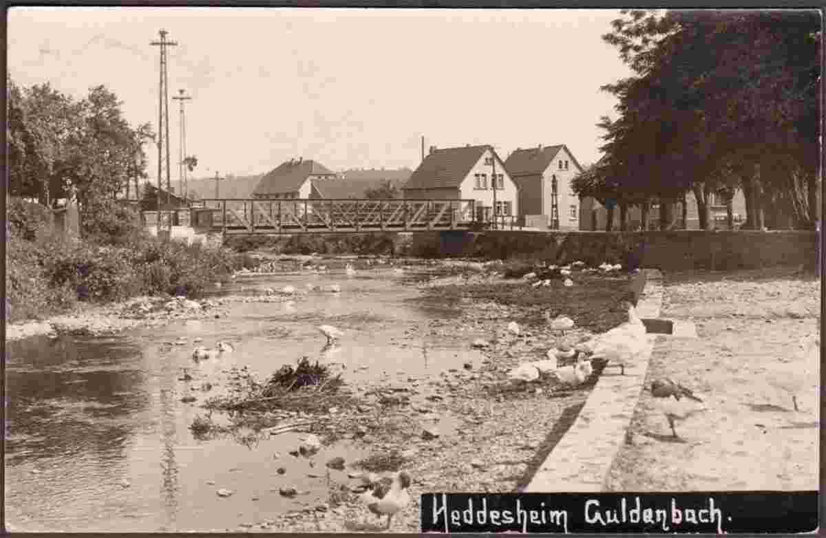 Heddesheim. Fluss Guldenbach, 1931