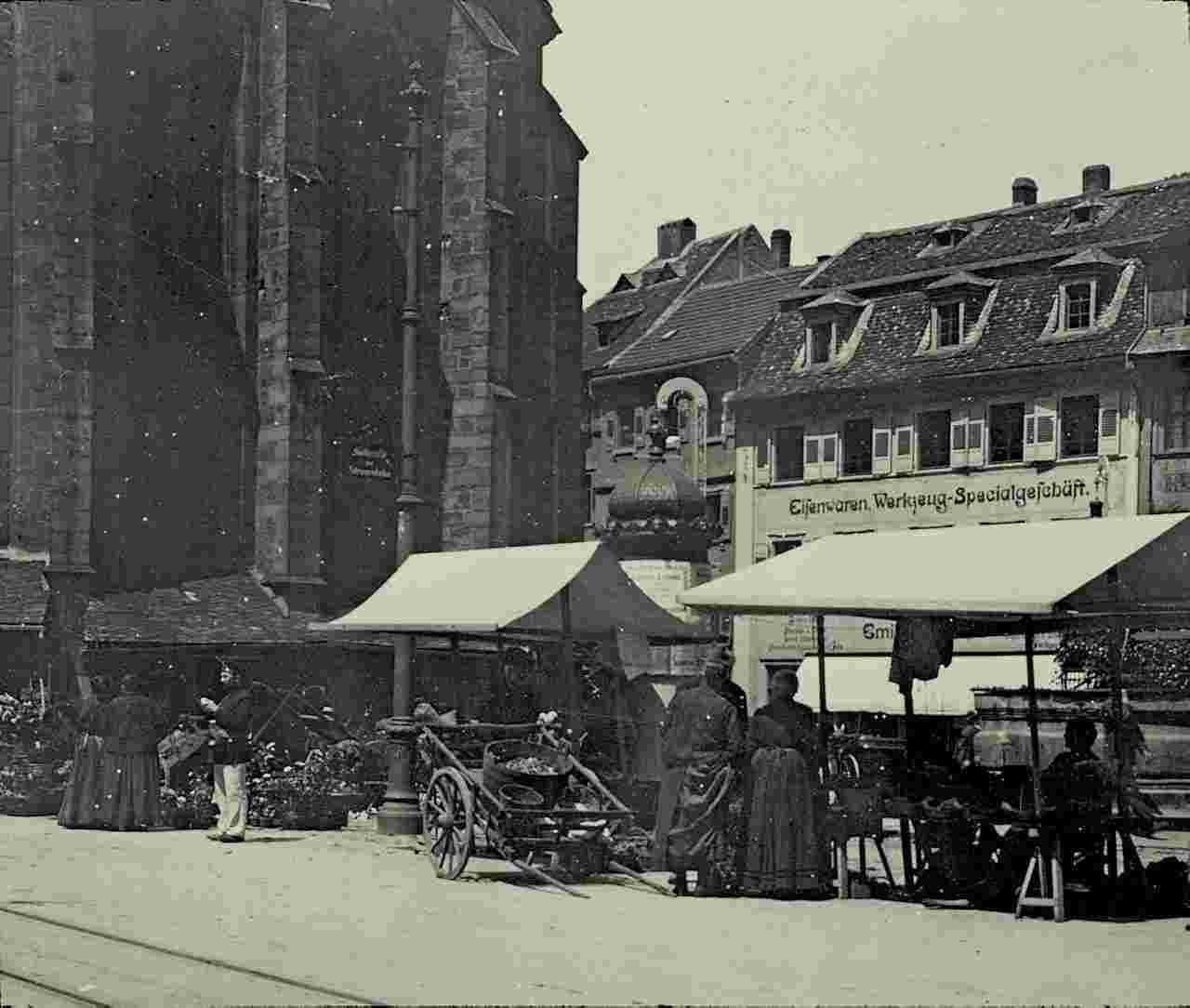 Heidelberg. Kirche und Marktplatz, 1906