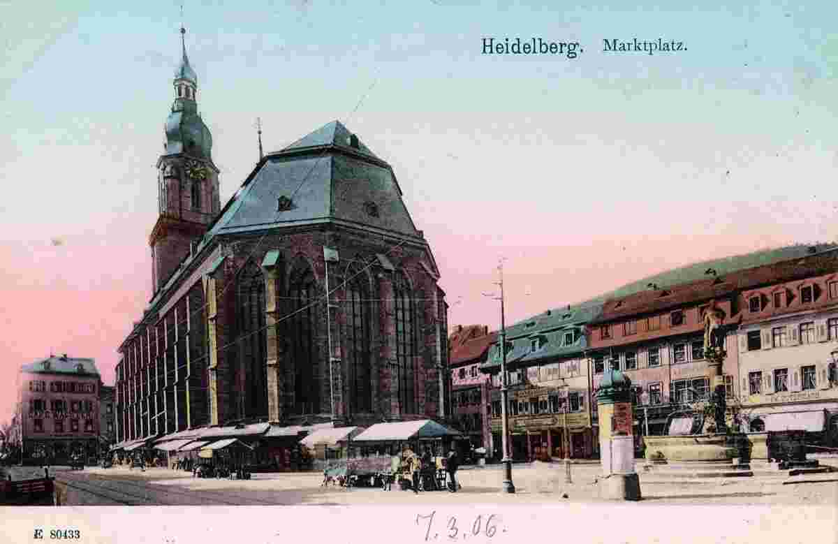 Heidelberg. Marktplatz, 1906