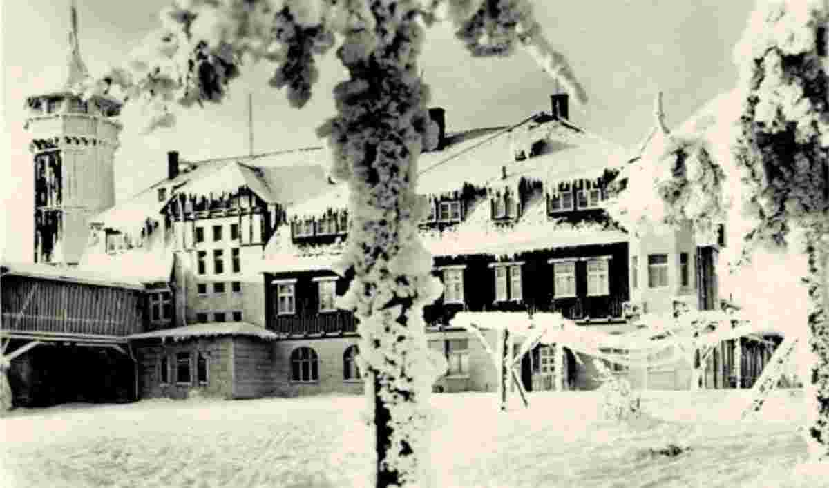 Heidenheim an der Brenz. Gasthof im Winter