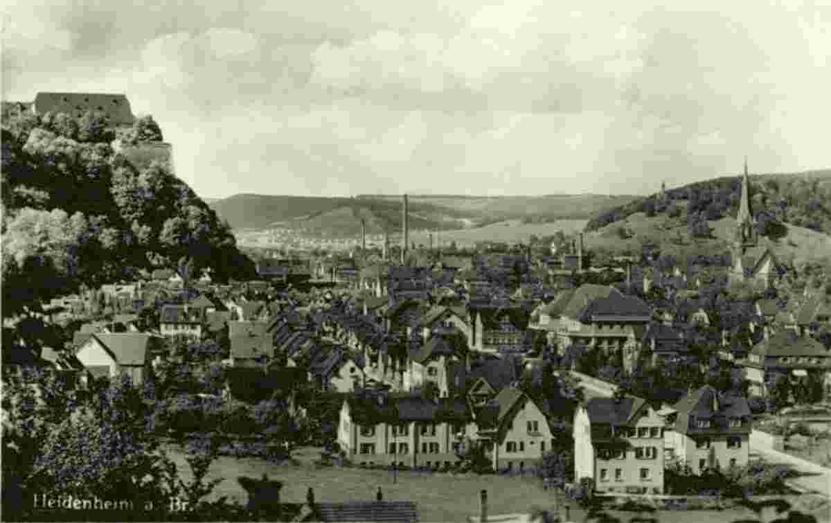 Heidenheim an der Brenz. Panorama von Stadt