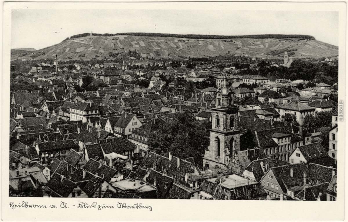 Heilbronn. Blick über die Dächer der Stadt, 1937