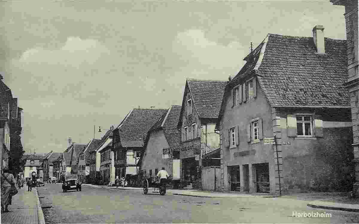 Herbolzheim. Panorama von Stadtstraße