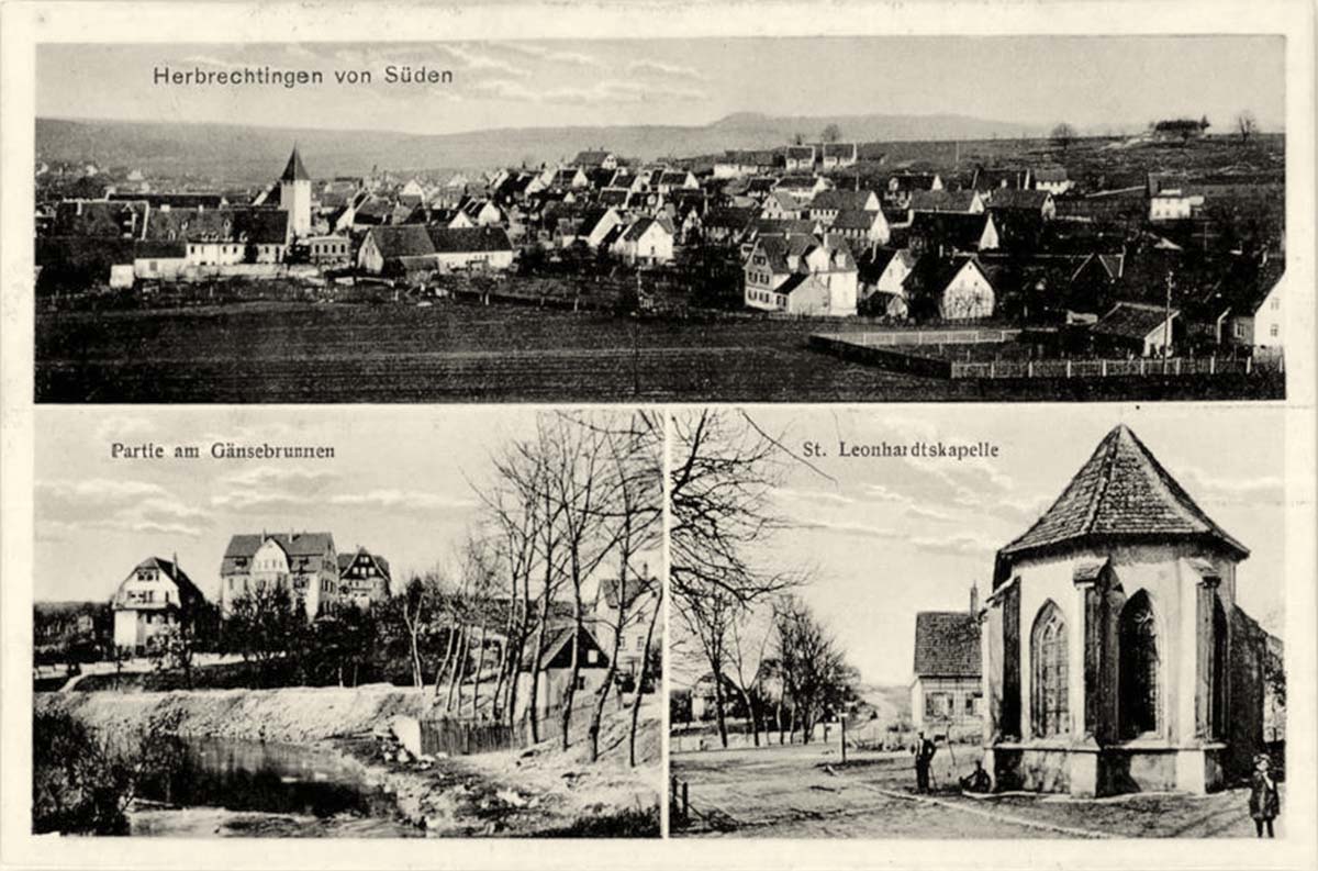 Herbrechtingen von Süden, St. Leonhardskapelle