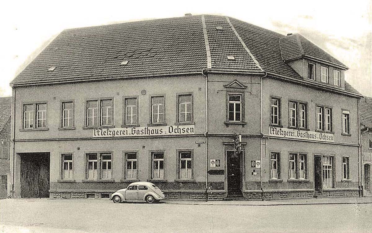 Hockenheim. Metzgerei, Gasthaus 'Ochsen'