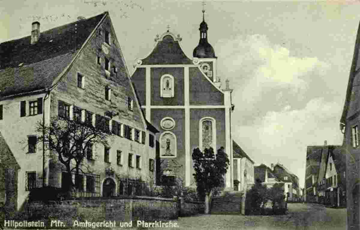 Hilpoltstein. Amtsgericht und Pfarrkirche, 1933