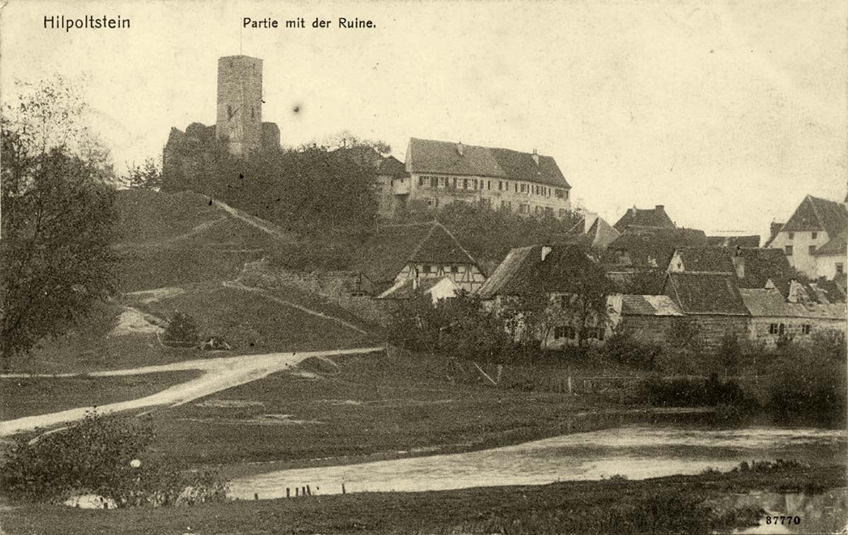 Hilpoltstein. Panorama der Stadt mit der Ruine