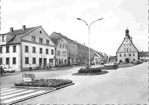 Hirschau. Straße am Marktplatz