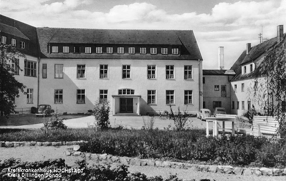 Höchstädt an der Donau. Kreiskrankenhaus, um 1960