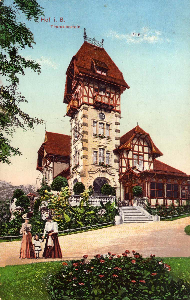 Hof (Saale). Restaurant Theresienstein, 1917
