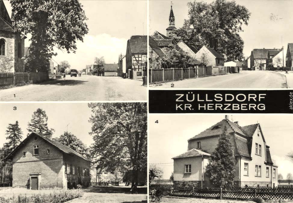Herzberg (Elster). Stadtteil Züllsdorf - Forsthaus, Kleine See, Kindergarten, 1985