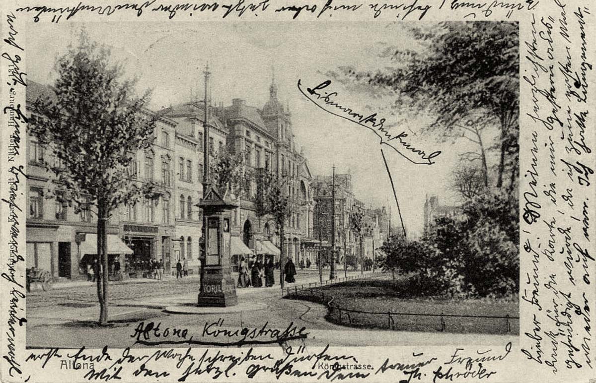 Hamburg. Altona - Königstraße, 1904