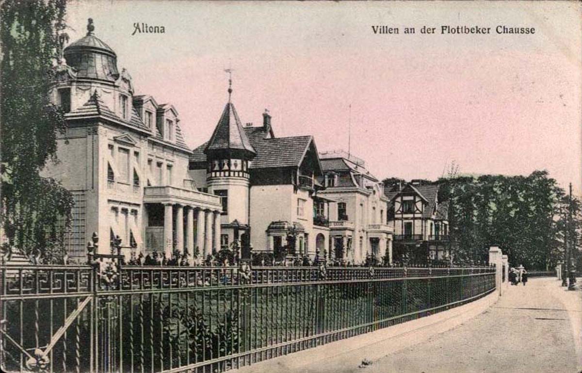 Hamburg. Altona - Villen an der Flottbeker Chaussee, 1907