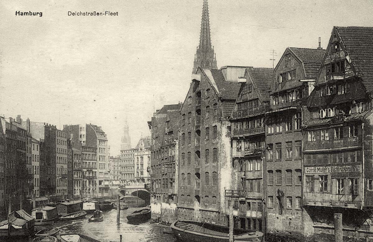 Hamburg. Deichstraßen-Fleet
