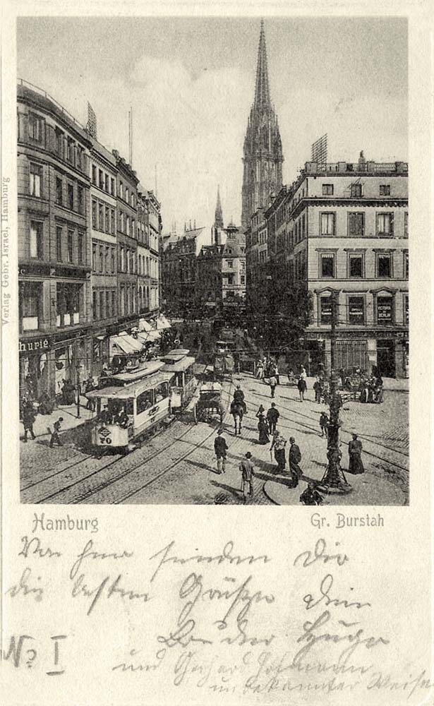 Hamburg. Große Burstah Straße, 1901