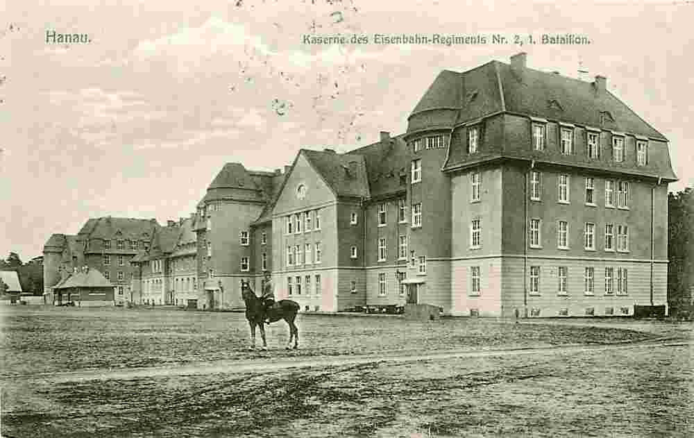 Hanau am Main. Kaserne des Eisenbahn Regiments