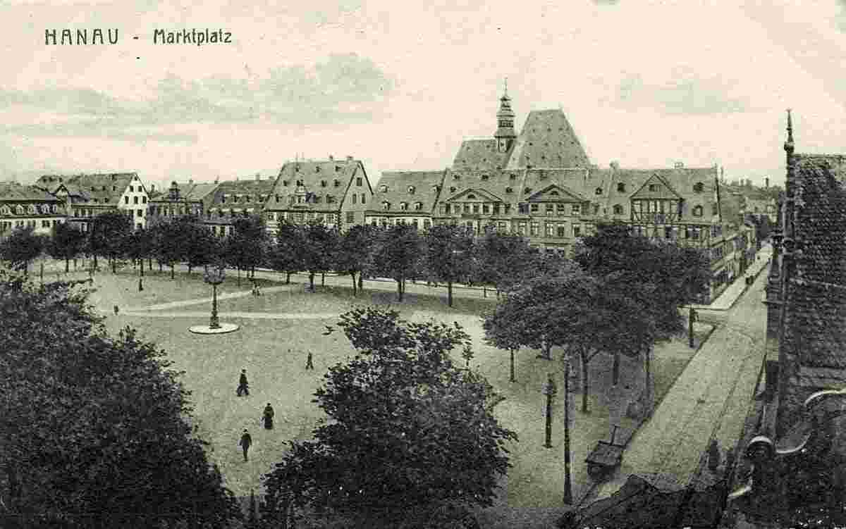 Hanau am Main. Marktplatz, 1919