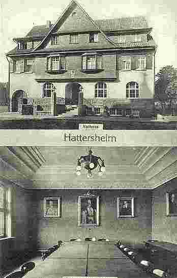 Hattersheim. Rathaus und Sitzungssaal im Rathaus