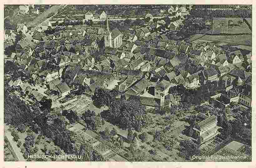 Hessisch Lichtenau. Panorama der Stadt, 1940