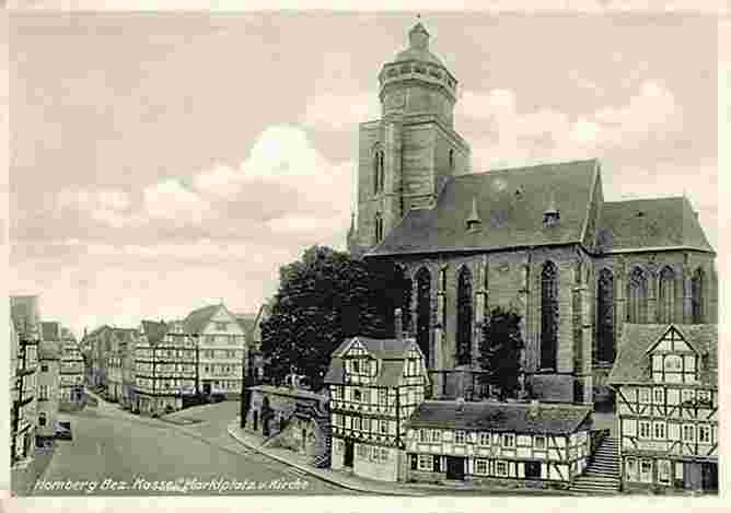 Homberg. Marktplatz und Kirche