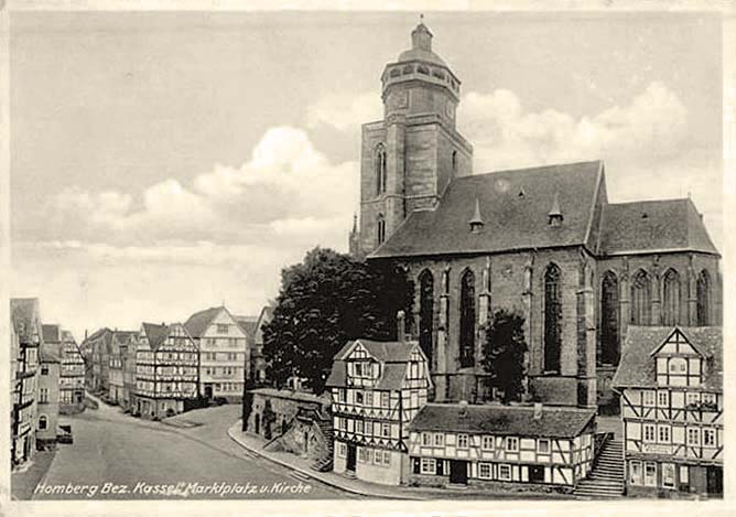 Homberg (Efze). Marktplatz und Kirche