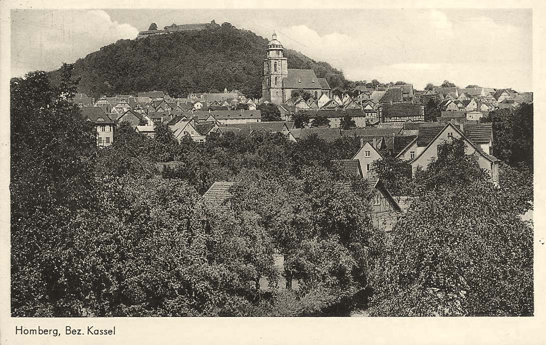 Homberg (Efze). Panorama der Stadt und Kirche