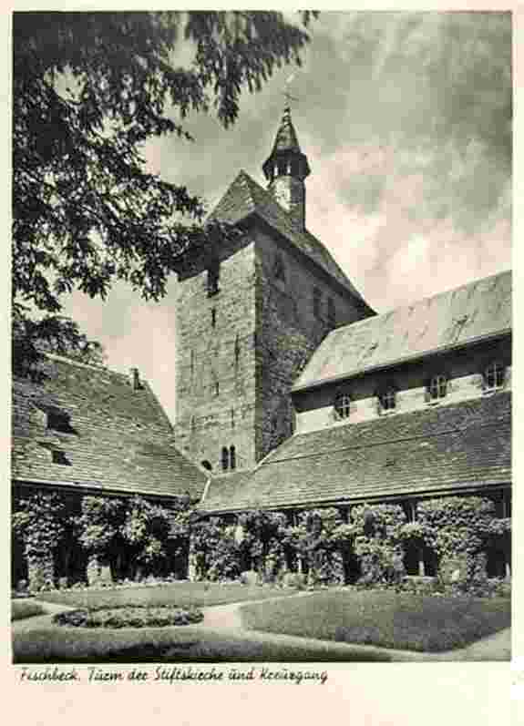 Hessisch Oldendorf. Turm der Stiftskirche, 1955