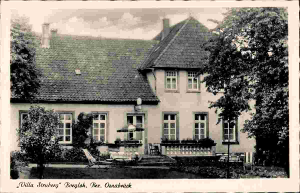 Hilter am Teutoburger Wald. Borgloh - Villa Struberg, Pensionshaus, 1955
